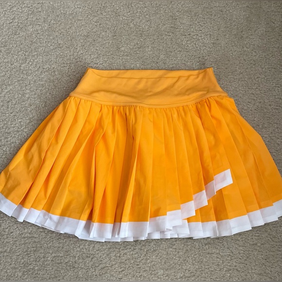 aerie Dresses & Skirts - Aerie Offline Pleated Orange Skirt with White Trim and Built-in shorts